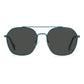 Blue Stainless Steel Sunglasses