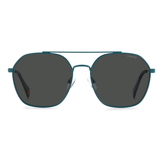 Blue Stainless Steel Sunglasses