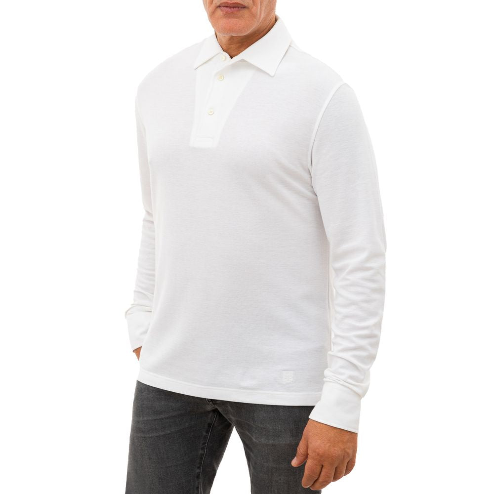 White Cotton Polo Shirt