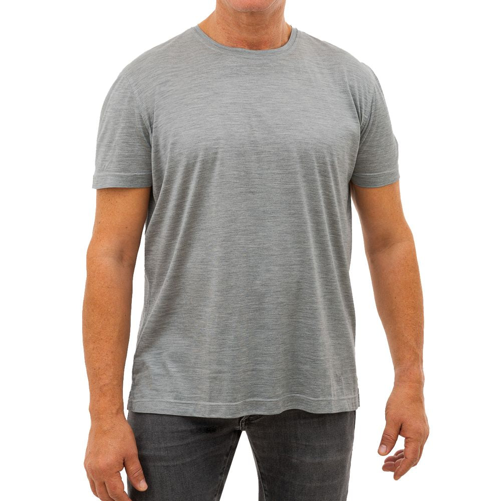 Gray Silk T-Shirt