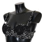 Elegant Black Floral Lace Silk Bra