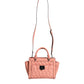 Peach Quilted Leather Logo Crossbody VIVIANNE Messenger Bag