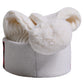 White Wool Fur Ball Princess Winter Hat