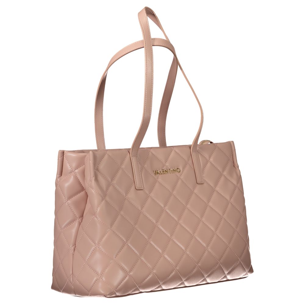 Pink Polyethylene Women Handbag