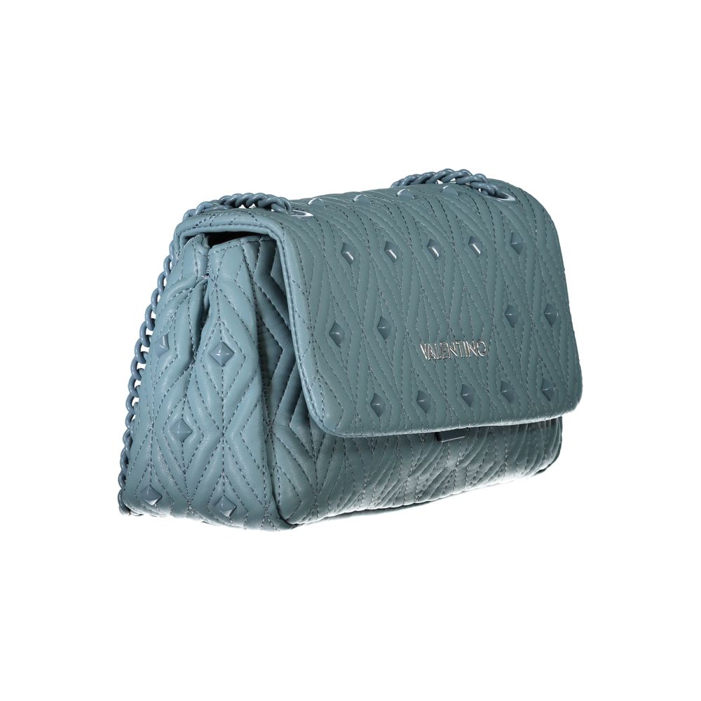 Light Blue Polyester Handbag