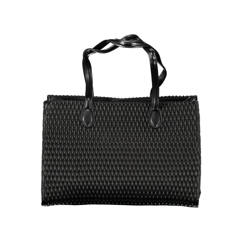 Black Polyethylene Women Handbag