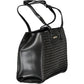 Black Polyethylene Women Handbag