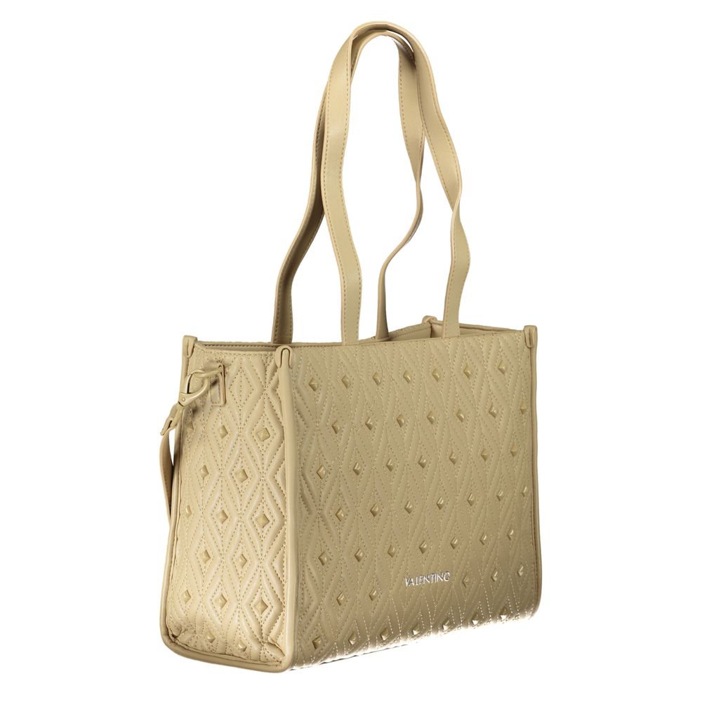 Beige Polyester Handbag