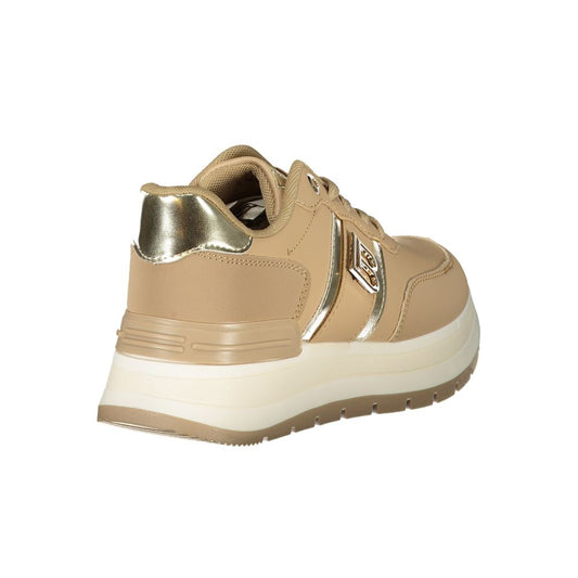 Beige Polyester Sneaker