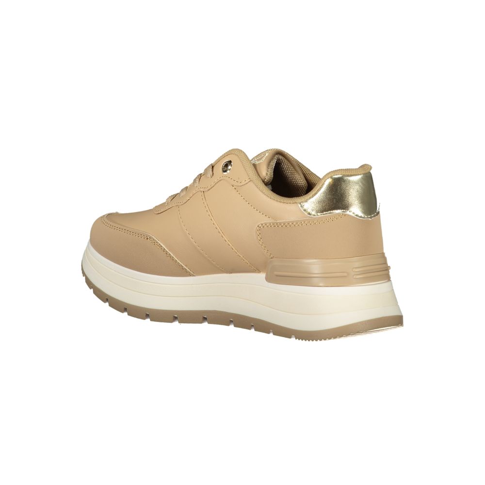 Beige Polyester Sneaker