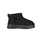 Black Polyester Women Ankle Boot