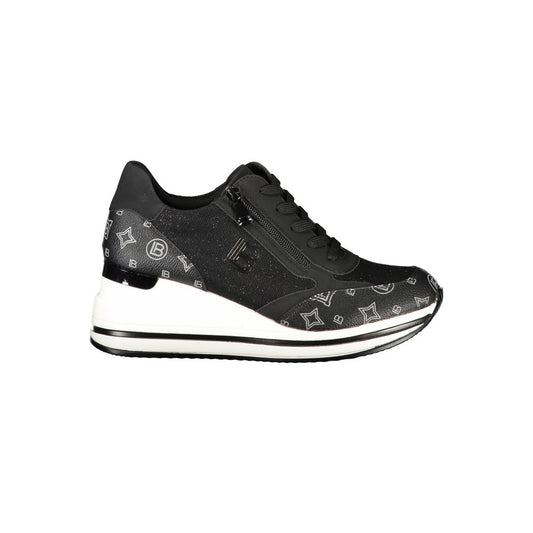 Black Polyester Sneaker