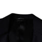 Dark Blue Wool Single Breasted Dress Coat Blazer