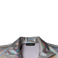 Silver Iridescent Full Zip Men Bomber Jacket