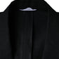 Black Linen Double Breasted Dress Blazer