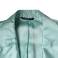 Mint Green Silk Single Breasted Coat Blazer