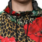 Multicolor Leopard Floral Hooded Jacket