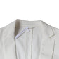 White Single Breasted One Button Dress Formal Blazer