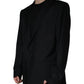 Black Wool Single Breasted Men Coat Blazer