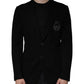 Black Crown Bee Single Breasted Coat Blazer