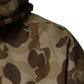 Brown Camouflage Hooded Pullover Jacket