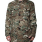 Multicolor Camouflage Collared Coat Jacket