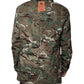 Multicolor Camouflage Collared Coat Jacket