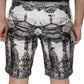 Multicolor Printed Silk Men Bermuda Shorts