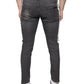 Black Tattered Cotton Skinny Men Denim Jeans