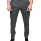 Gray Check Tartan Wool Skinny Pants