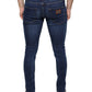 Dark Blue Cotton Stretch Skinny Denim Jeans