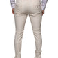 Off White Chino Wool Skinny Pants