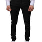 Black Wool Skinny Dress Formal Pants