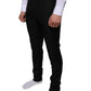 Black Wool Skinny Dress Formal Pants