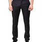 Black Stripes Skinny Men Dress Pants