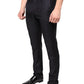 Black Stripes Skinny Men Dress Pants