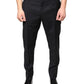 Black Wool Skinny Men Dress Pants