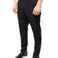 Black Wool Skinny Men Dress Pants