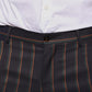 Brown Stripes Skinny Men Dress Pants