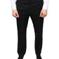 Black Wool Skinny Men Dress Pants