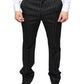 Black Stripes Skinny Men Dress Pants