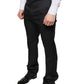 Black Stripes Skinny Men Dress Pants