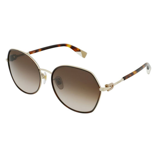 Brown Metal Sunglasses