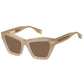 Beige Plastic Sunglasses