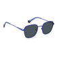 Blue Stainless Steel Sunglasses