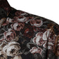 Multicolor Floral Cotton Men Dress GOLD Shirt