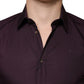 Dark Violet Cotton Dress GOLD Men Formal Shirt