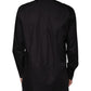 Black Cotton Button Down Men Casual Shirt