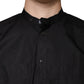 Black Cotton Button Down Men Casual Shirt