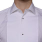 White Bib Cotton Poplin GOLD Men Formal Shirt